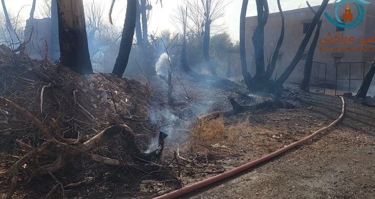 بالفيديو استنفار أمني كبير بعد حريق بدوار الحفرة معطى الله